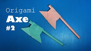 สอนพับขวานกระดาษแบบง่ายที่สุด #02 | Origami Axe | PaperDIY by PlaUbon