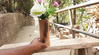 How to make bamboo flower vase | বাঁশের ফুলদানি তৈরি | Bamboo Craft ideas