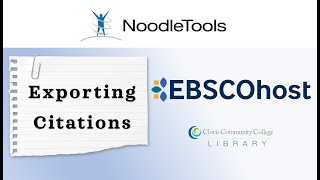 Exporting Citations from EBSCOhost