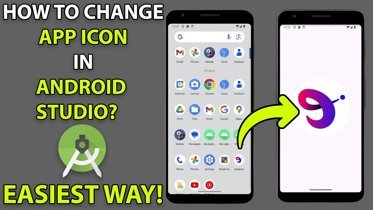 How To Change App Icon In Android Studio Easiest Way Youtube