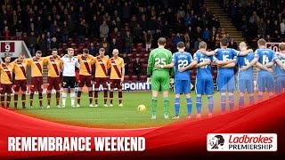 Remembrance scenes from around Scottish football