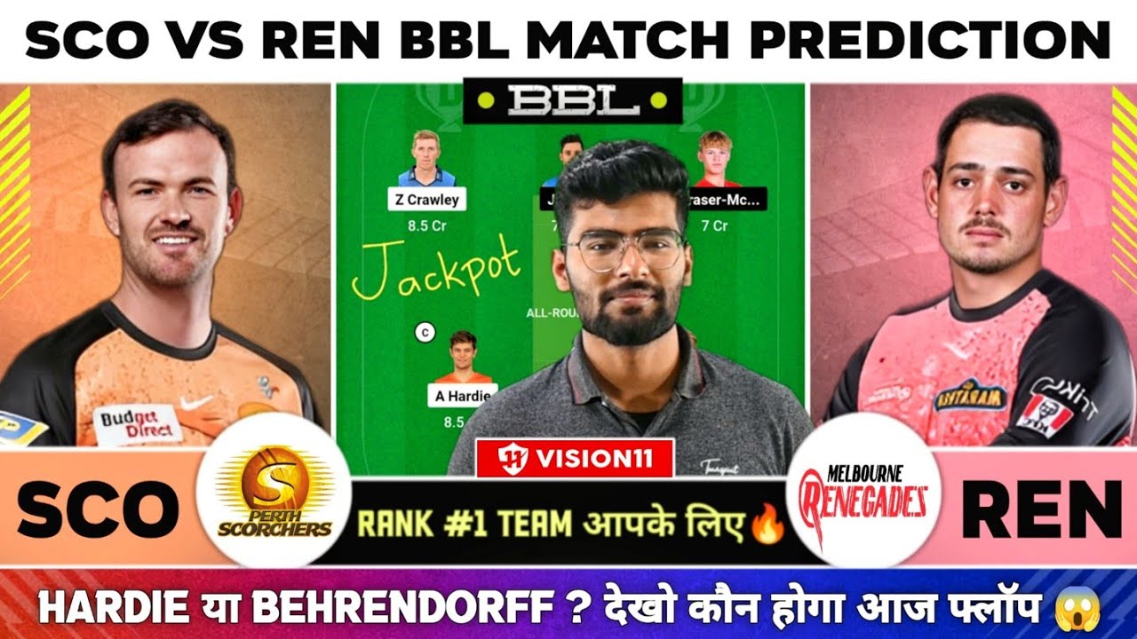 SCO Vs REN Dream11, SCO Vs REN Dream11 Prediction, Perth Scorchers Vs ...