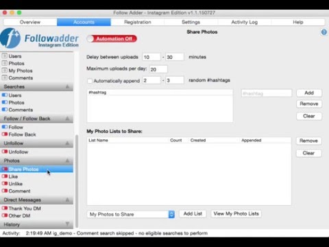Follow Adder Instagram Share Photos Youtube