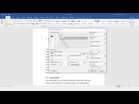 How to auto-number thesis chapters and sections in Microsoft Word