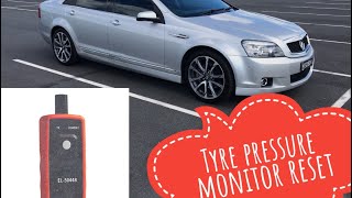 Tyre pressure monitor reset VF Commodore WN Caprice & HSV