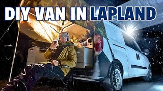 3 DAYS in LAPLAND with a DIY Micro Camper Van | Exploring Frozen Waterfalls \u0026 Arctic Hills