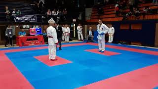 Sense Ameen kumite at Fonseca Martial Arts Shotokan Karate Tournament 2018