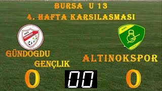 Bursa U13…Gündoğdu Gençlik-Altınokspor Maçının Panoraması (24-12-2023 Saat 13:30)