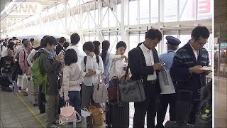 自由席の乗車率は130％超　下りの新幹線がピーク(17/05/03)