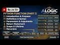  Python Functions Explained (Part 1) 🔥 | Syntax, Parameters, Return & Scope | ALOGIC