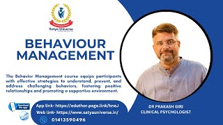 Behaviour Management: Certificate Course by Satya Universe