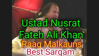 Ustad Nusrat Fateh Ali Khan || Ustad Rahat Fateh Ali Khan || Raag Malkauns || Best Sargam ||