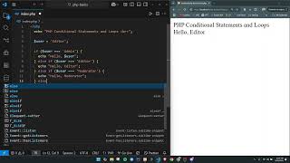CHAPTER 3: LESSON 3 - PHP CONDITIONAL STATEMENTS & LOOPS