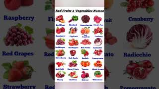 Red fruits and Red vegetables name।#vegetable#fruits#name