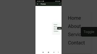 menu toggle button using javascript and css #tutorial