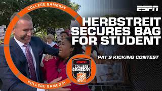 Kirk Herbstreit SECURES BAG for Alabama student in Pat McAfee's Kicking Contest 🏈💰 | College GameDay
