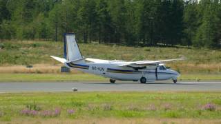 4K - Wermlandsflyg Rockwell 690C SE-IUV takeoff at Oulu EFOU