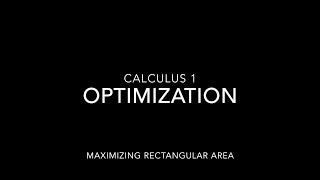 Optimization: Maximizing Rectangular Area: Calculus 1
