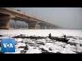 Toxic Foam Infests India’s Yamuna River