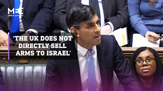 Rishi Sunak: 'The UK does not directly sell arms to Israel, unlike the US'