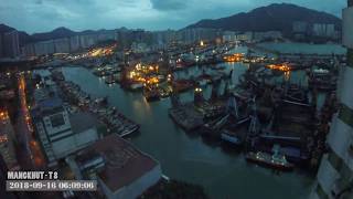 Hong Kong Typhoon Shelter During Mangkhut Time lapse 山竹縮時 避風塘