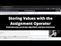 Storing Values with the Assignment Operator (Basic JavaScript) freeCodeCamp tutorial