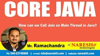 How can we Call Join on Main Thread in Java? | Core Java Tutorial | by Mr.Ramachandra