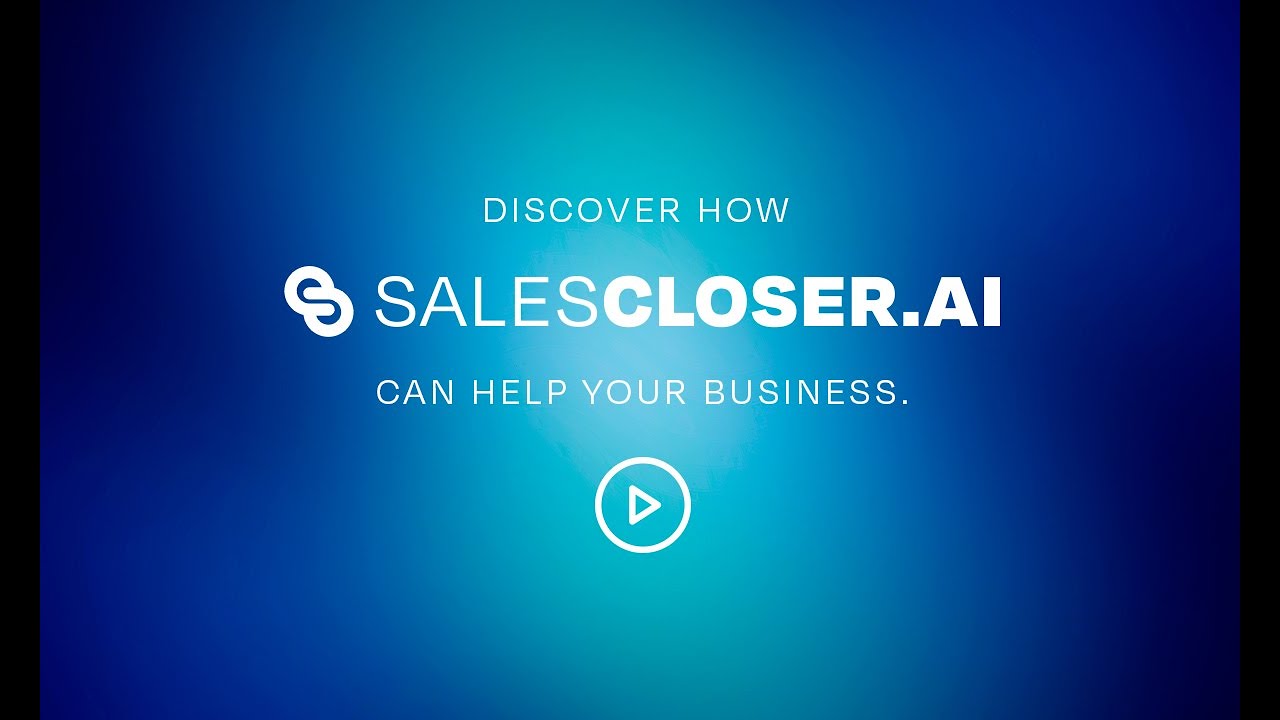 Ai Powered Sales Salescloser Ai Youtube