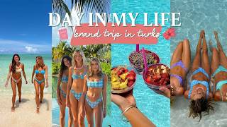 DAY IN MY LIFE 🌴👙 BRAND TRIP IN TURKS & CAICOS with honey swim shooting new bikini collection
