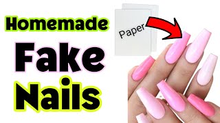 How To Make Fake Nails At Home From Paper | DIY Homemade Fake Nails