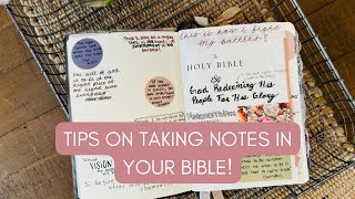 TIPS on Taking Notes in Your Bible! Bible Study Ideas to add to your Bible!