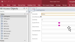 Class 05 Add the fee Table in to the database using MS Access 2019