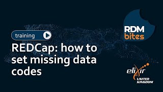 RDMbites | REDCap: how to set missing data codes