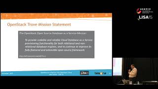 LISA15 - An Introduction to Database as a Service with an Emphasis on OpenStack Using Trove