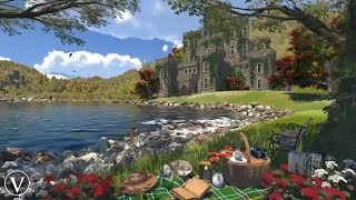 Countryside Castle | Day & Sunset Ambience | Lake, Birds & Forest Nature Sounds