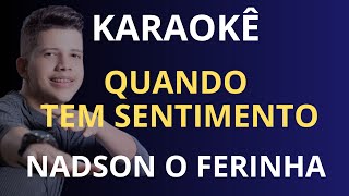 KARAOKÊ - QUANDO TEM SENTIMENTO - NADSON O FERINHA