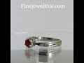 finejewelthai แหวนทับทิม ทับทิมแท้ แหวนพลอย พลอยประจำเดือนเกิด ruby birthstone ring r30144rb