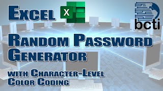 Microsoft Excel - Random Password Generator (with character-based color coding)