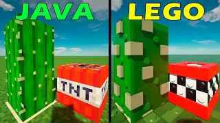 Minecraft Java vs LEGO comparison