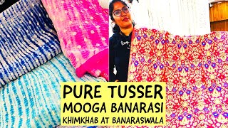 Buy Pure Fabrics Mooga Tusser Banarasi Raw Silk From Surat’s Biggest Manufacturer, Banaraswala.