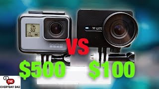 YI LITE the Cheapest Stabilized Action Camera! Compared to the new GoPro Hero 6! [4K]