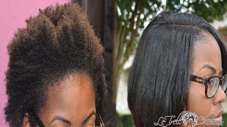 Partial Quick Weave On Natural Hair With Natural Part