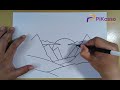 How to Draw Mountain Sunset