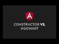 Angular - the difference between constructor and ngOnInit