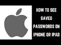 How to See Saved Passwords on iPhone or iPad