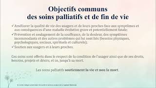 Soins palliatifs et soins de fin de vie