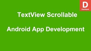 Android Scrollable TextView