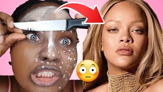Makeup Transformation 😱😱 RIHANNA Cirugía Plástica 😳 #makeuptutorial