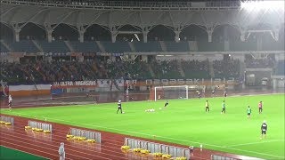 試合開始前 V・ファーレン長崎 応援＆ウォーミングアップ風景 天皇杯準々決勝 20191023