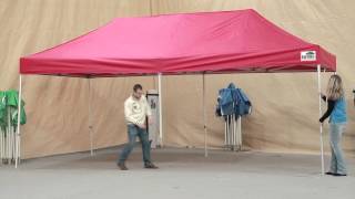 Eurmax 10ft x20ft Instant canopy with enclosure walls set up